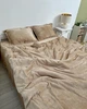 Постельное белье плюшевое полуторное Dushka Home 20751 160х215 см бежевое - изображение 2