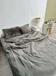 Постільна білизна плюшева євро Dushka Home 20761 200х220 см графітова - зображення 4