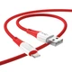 Кабель Hoco Lightning Ferry charging data cable X70 |1m, 2.4A| Колір red - изображение 1