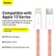 Кабель BASEUS Type-C to Lightning Dynamic Series Fast Charging Data Cable |1m, 20W| (CALD000003) - изображение 4