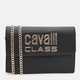 Сумка крос-боді через плече жіноча зі штучної шкіри маленька Cavalli Class Gemma CCHB00812100 Чорна (4894626255434) - изображение 1