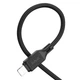 Кабель Hoco Type-C to Lightning cool silicone PD charging data cable X90 |1m, 20W, 3A| black - изображение 3