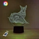 3D-нічник "Лисиця" (ВОЛІЧНЕ ЗОБРАЖЕННЯ) + пульт ДК + мережевий адаптер+ батарейки (3ААА) 3DTOYSLAMP - зображення 1