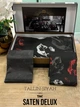 Семейный комплект TAC Tallin Black Сатин-Delux 2 x 160х220 см наволочки 4 x 50х70 см - изображение 2