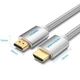 Кабель Vention HDMI M - M 15м V2.0 4K оплетка Silver Metal Type (AABIN) - зображення 2