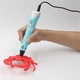 3D ручка c LCD дисплеем AToys 3DPen Blue+набор для творчества + Эко пластик 49 метров - изображение 3
