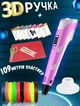 3D ручка c LCD дисплеем AToys 3DPen Pink+набор для творчества + Эко пластик 109 метров - изображение 1