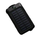 Power Bank повербанк на сонячній батареї Solar Charger SC5 20000 mAh з компасом і лампою, прогумований, вологозахист, УФ ліхтарик Чорний - зображення 1