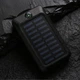 Power Bank повербанк на сонячній батареї Solar Charger SC5 20000 mAh з компасом і лампою, прогумований, вологозахист, УФ ліхтарик Чорний - зображення 6