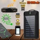 Power Bank повербанк на сонячній батареї Solar Charger SC5 20000 mAh з компасом і лампою, прогумований, вологозахист, УФ ліхтарик Чорний - зображення 9