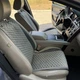 Накидки на сидіння для автомобіля з алькантари Lux Великі світло-сірі стільники Стандарт Передній комплект - зображення 3