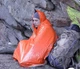 Аварийный Дождевик плащ пончо с капюшоном Двухсторонний Фольга + ПВХ Ветрозащитный One Size Orange - изображение 5