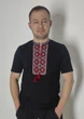Футболка вишиванка чорного кольору вишита червоно-білим хрестиком XL 01300 -XL - зображення 1