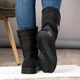 Дутики женские KL-Shoes с мехом высокие 41 27 см черные (АБ 8) - изображение 5