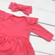 Боди Dexter`s-платье с длинным рукавом coral 68 см - изображение 2