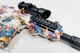 Детский игрушечный автомат на орбизах Орбиган M416 Бело-синий стреляет гидрогелевыми пулями Гель бластер аккумуляторный + 500 орбизов - изображение 7