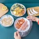 Універсальні кришки пакети на гумці для зберігання продуктів у холодильнику кришка-чохол набір 100 шт - зображення 2