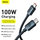 Кабель Baseus Type-C to Type-C Crystal Shine Series Fast Charging Data Cable |1.2m, 100W| - изображение 8