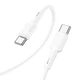 Кабель Hoco Type-C to Type-C Victory charging data cable X83 |1M, 60W, 3A| white - зображення 3