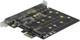 Adapter Delock PCI Express x1 - 2 x M.2 Key B (90432) - obraz 3