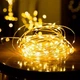 Светодиодная гирлянда Роса на батарейках + USB, 10м, статический режим, 100 LED, IP44, Теплый белый - изображение 5