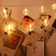 Светодиодная новогодняя гирлянда "Прищепки-сердечки" 12 LED, 5м + переходник, 220V, IP44, Теплый белый - изображение 2