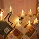 Світлодіодна новорічна гірлянда "Прищіпки-зірочки" 12 LED, 5м + перехідник, 220V, IP44, Теплий білий - зображення 10