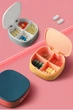 Карманная таблетница Pill box 4 отделения синий - изображение 4