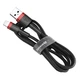 Кабель Baseus Cafule Cable USB For Lightning 2.4A 0.5m Red+Black (CALKLF-A19) - изображение 3