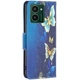 Чехол с рисунком Deexe Color Wallet для HMD Pulse / Pulse Plus - Golden Butterflies - изображение 4