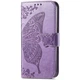 Чохол-книжка з малюнком UniCase Butterfly Pattern для Motorola Edge 50 Fusion - Light Purple - зображення 4