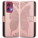 Чохол-книжка з малюнком UniCase Butterfly Pattern для Motorola Edge 50 Fusion - Rose Gold - зображення 1