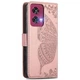 Чохол-книжка з малюнком UniCase Butterfly Pattern для Motorola Edge 50 Fusion - Rose Gold - зображення 5