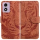 Чехол-книжка Deexe Tiger для Motorola Moto E14 / G04s - Brown - изображение 1