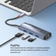 USB-хаб ColorWay USB-C - 3xUSB-A 3.0 HDMI 4K RJ-45 USB-C PD 100W Dark Grey (CW-HUB02) - изображение 18