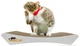 Кігтеточка - лежанка дряпка для кішок та котів WellCat Graceful 53х24х8 см та коробка будинок 54*26*24,5см - зображення 3