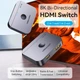 Свитч разветвитель Vention HDMI 2.1 8K 60Hz 3D HDCP HDR Dolby 7.1 переключатель двунаправлений 2 in 1 out Grey (AKPH0) - изображение 6