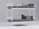Ліжко двоярусне Tobi Sho COMFORT DUO металеве 190X80 Білий - зображення 5