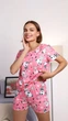 Пижама женская розовая футболка и шорты П903 XXL - изображение 1
