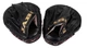 Лапы для бокса TM JAB, гнутые, кожа. Black with gold (100038) - изображение 1