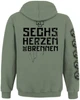 Худі Rammstein "Sechs Herzen Die Brennen" Оліва, Розмір M - зображення 2