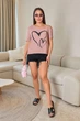 Летняя блузка с открытым плечом Fashion 50/52 фрезовый - изображение 1