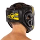Шолом боксерський шкіряний з повним захистом Zelart Pro Training 9358 розмір XL Black-Yellow - зображення 8