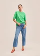 Футболка с подплечниками Mango 27005791 XS Зеленая - изображение 2