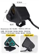 Розетка для мотоцикла на руль мотозарядка USB QC3.0 и PD на 66W с вольтметром термометром и кнопкой - изображение 6
