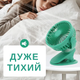 Переносний usb вентилятор Andowl Q-F106 на прищіпці та акумуляторі міні кондиціонер з прищіпкою зелений - зображення 3