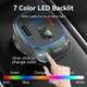 Автомобильный FM-трансмиттер ресивер Vention PD 54W 3-Port USB-C+A+A LED USB Flash Bluetooth вольтметр Black (FFLB0) - изображение 11