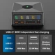 Зарядний пристрій Ubigbuy 160 Вт USB C GaN Швидкий зарядний пристрій 5 портів типу C 65 Вт сумісний із MacBook Pro/Air, Galaxy iPhone iPad Huawei - зображення 2