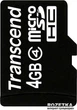 Карта памяти Transcend microSDHC 4GB Class 4 (TS4GUSDC4) - изображение 1