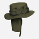 Тактична панама чоловіча MIL-TEC British Boonie Hat with Neck Flap R/S"12326101 S [182] Olive (4046872385599) - зображення 4